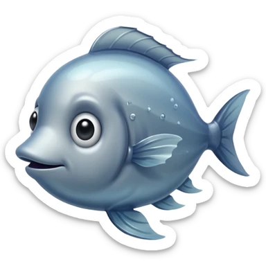 a colony of sad fish swimming away sticker