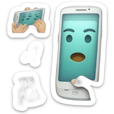 scrolling phone addiction sticker