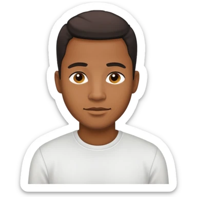 black man thief white shirt sticker