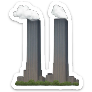 Twin Towers smoke sticker