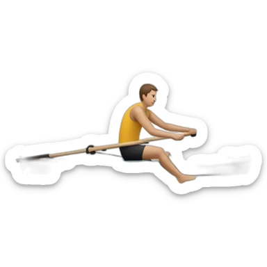 A person doing rowing sticker