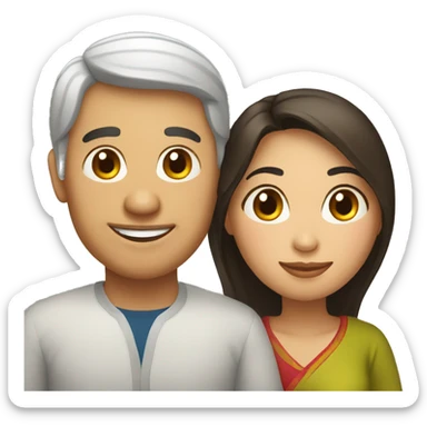 vietnamese man and tunisian woman couple sticker