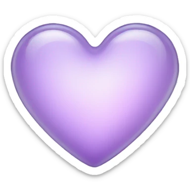pastel Purple glass heart sticker