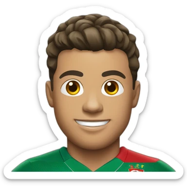 Ronaldo in Portugal jersey sticker
