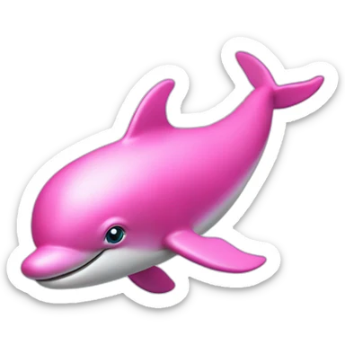 pink paraense dolphin sticker
