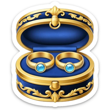 Couple of ring in box sticker