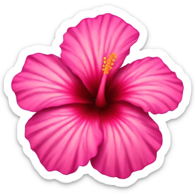 hibiscus flower pink sticker