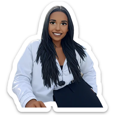 smiling girl outdoors with watercraft sticker