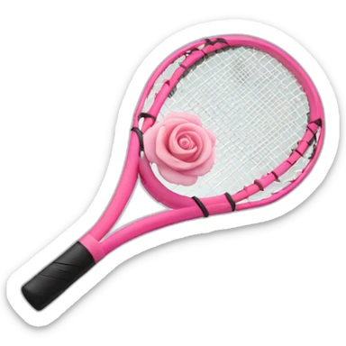 Raquette badminton rose et noir sticker