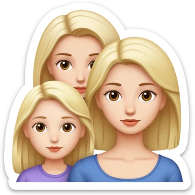 Mom and daughter  sticker