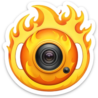 Web Cam on FIRE sticker