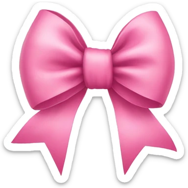 Long pink bow sticker