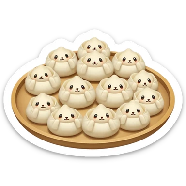 dumpling with clones sticker