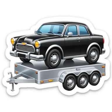 car towing a trailer sticker