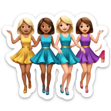 danse boite de nuit filles normales sticker