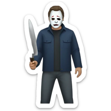 michael myers drunk sticker