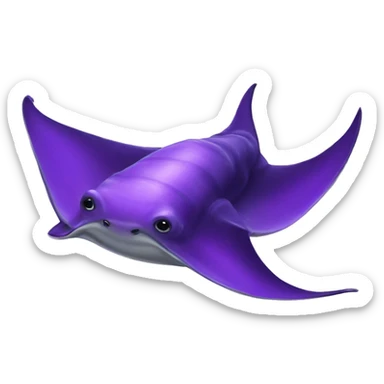 purple Manta ray sticker