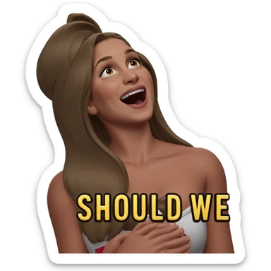 girl in dress with text sticker