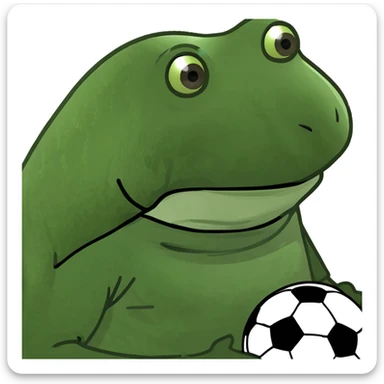 bufo in a football suit sticker