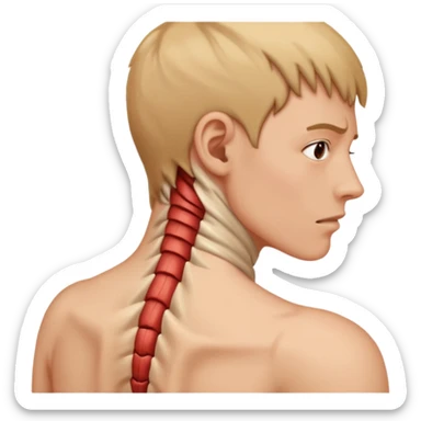 pain emerging from the back neck sticker