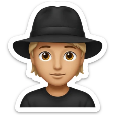 Bene chat avec chapeau noire  sticker