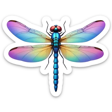 Peaceful Dragonfly color  sticker