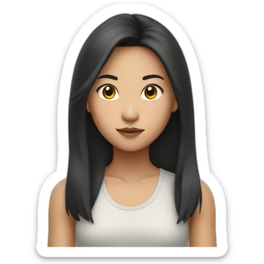 Strong Asian girl sticker