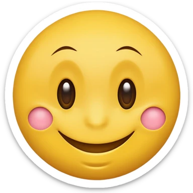 smile emoji where the eyes and mouth are very close together towards the center of the face sticker