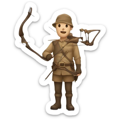 Dear hunt with a bow sticker