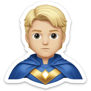 Marvel superhero Sentry with blonde hair in blue and gold costume with cape sticker
