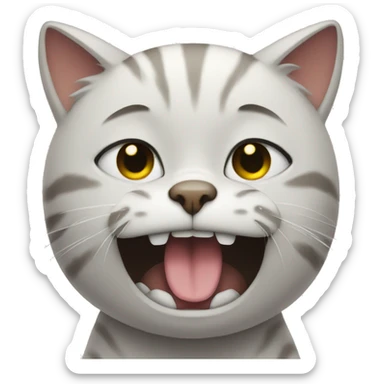 Crying cat sticker