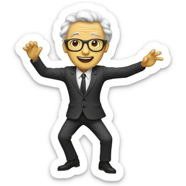 dancing university professor sticker
