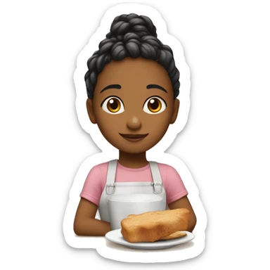 niña de pelo cafe con pecas y tamaño pequeño sticker