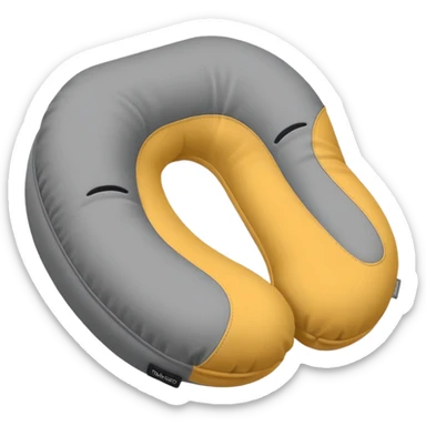 A soft U-shaped travel pillow covered in smooth fabric for cozy neck support. sticker