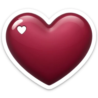 Light burgundy heart emoji sticker