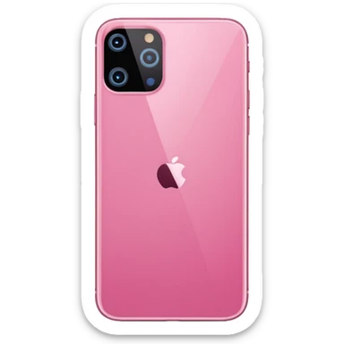 Create me a pink iPhone 17 pro image with the screen in a straight position. png sticker