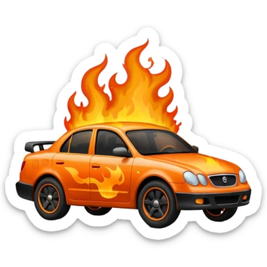 A car saying fire sticker