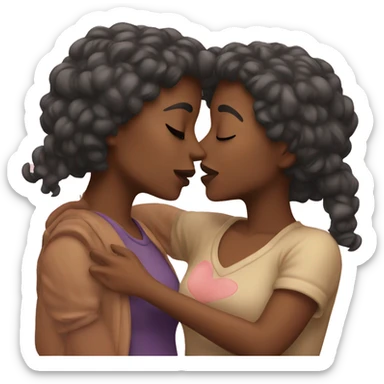 lesbians kissing sticker
