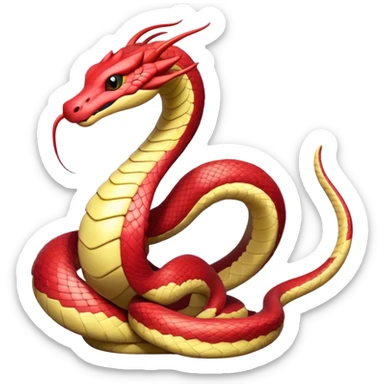 Seviper-Dragonair-snake-hybrid, full body, sticker