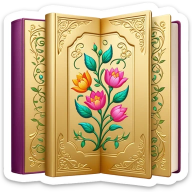 Blooming fantasy book sticker