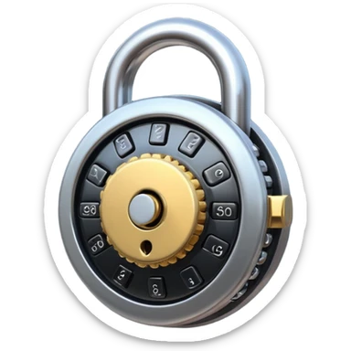 combination lock sticker