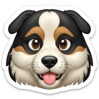 Huella de perro de color negro sticker