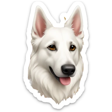 White swiss shepherd Autumn season sticker