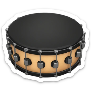 wooden tambourine with metal jingles sticker
