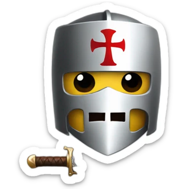 Knights Templar with sword sticker
