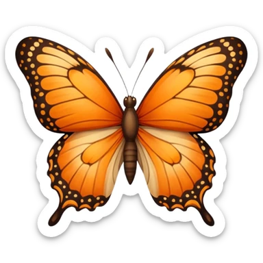 butterfly with leo print on the wings sticker