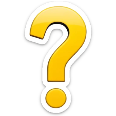 create a question mark with yellow and black backround sticker