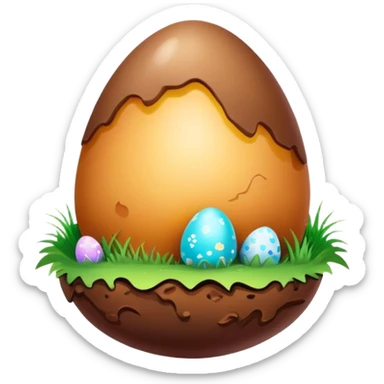 magical poop easter cosmic egg landscape  sticker