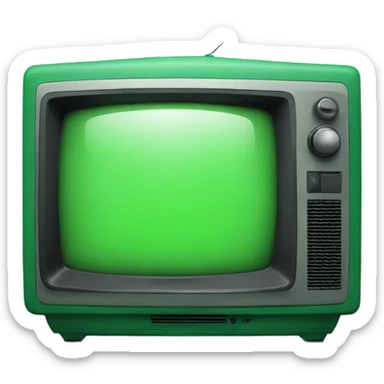 Green crt tv sticker