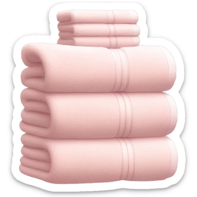 Light pink stacked towels sticker